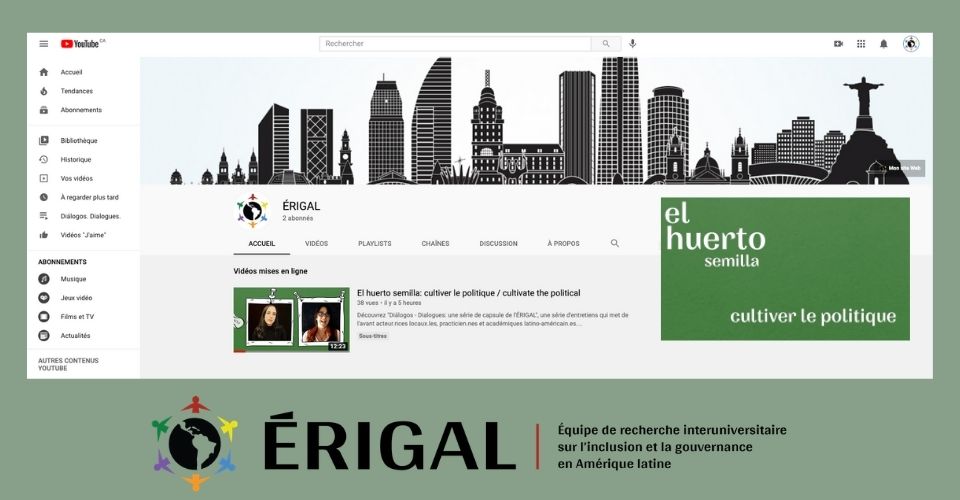 L’ÉRIGAL lance une série de capsules vidéo intitulée Diálogos. Dialogue